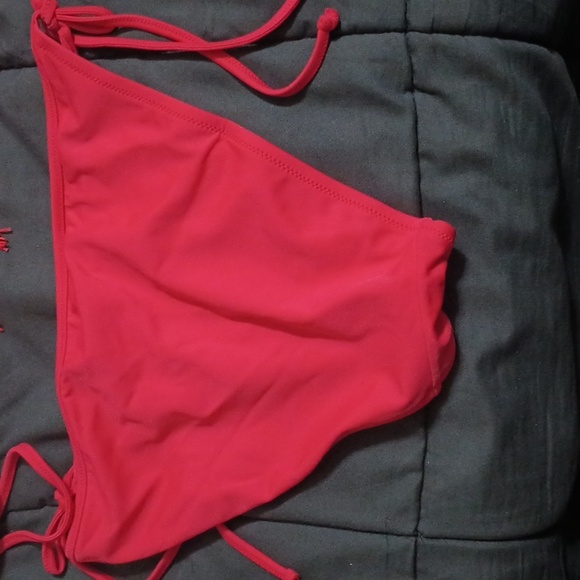 Victoria Secret NIP MD BS Fringe Tri Top String Bottom Strawberry 🍓 - Picture 6 of 10